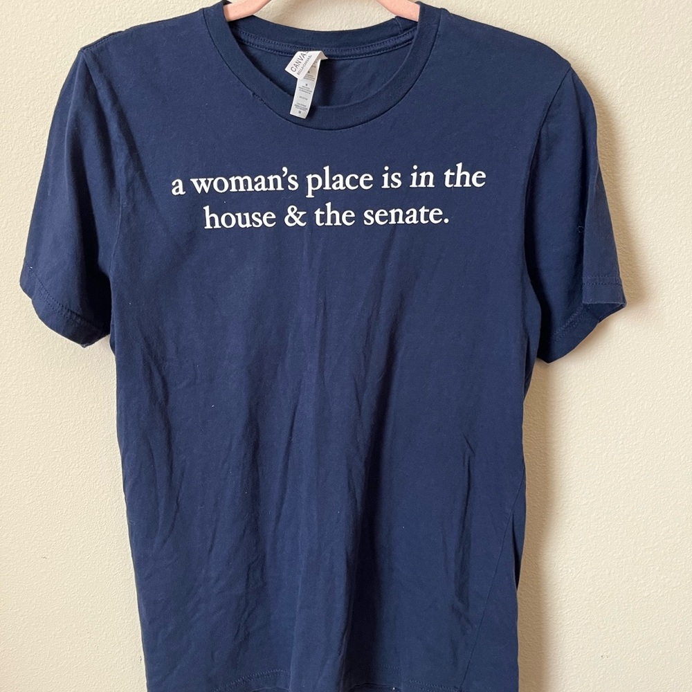 Navy Graphic Tee - A Woman's Place